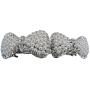 Double Bow Barrette Cream Pearls Rhinestone Prom Hair Barrette