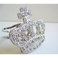 Captivating Silver Plated Sparkling Crown Cuff Bracelet Fully Embedded w/ CZ Stones