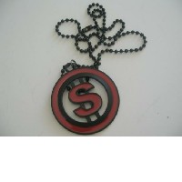 Dollar Sign Hip Hop w/ Black Chain Necklace 24 Inches