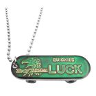Green Roller Blades Dog Tag Pendant Quickies Raptile Lizard 24 Inches