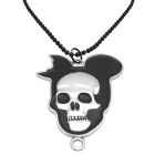 Halloween Skull Hip Hop Black Chained Necklace 30 Inches Long Necklace