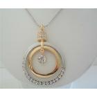 Round Striking HipHop Pendent Cubic Zircon 24 inches Chain
