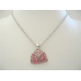 Pink Crystals Cute Purse Pendant Necklace