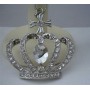 Iced Out King Crown Hip Hop Pendant w/ 24 Inches Bling Chain