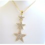 HipHop STAR 22k Gold Plated Pendant Thick Chained Necklace Gold Plated