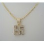 Swastik Pendant 22k Gold Plated Necklace Gold Bling Bling Jewelry