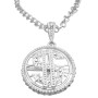 Spinning Dollar Pendant Men Jewelry Bling Bling 28 Inches Necklace