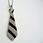 Black Tie Pendant Hip Hop Jewelry w/ Cubic Zircon Designed Pendant