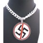 Swastik Good Luck Pendant Necklace Fancy Swastik Pendant Thick Chain