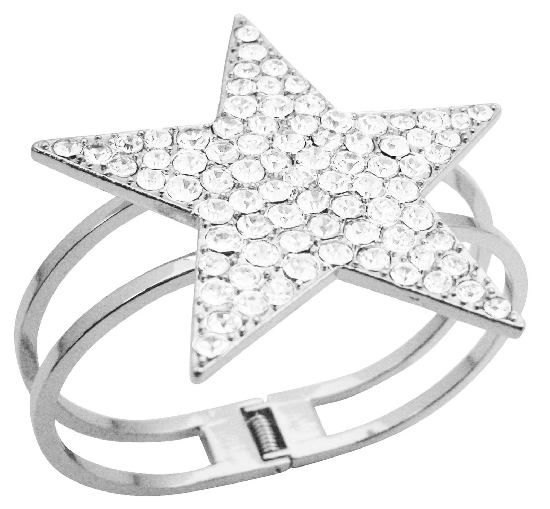 Star Cuff Bracelet Bling Bling Like Diamond Star Cuff Bracelet Embedded w/ CZ