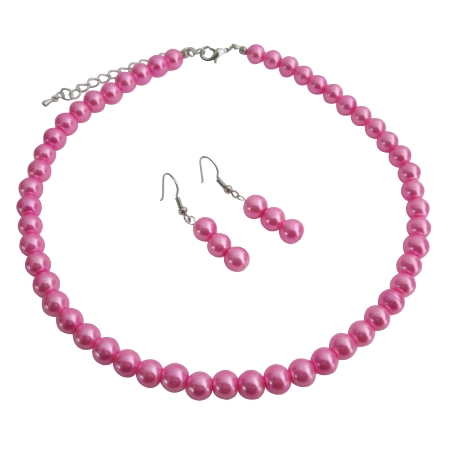 Wedding Direct Factory Price Hot Pink Jewelry Set