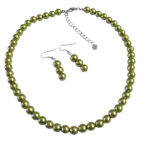 Shop Cheap Jewelry Inexpensive Wedding Pearls Pistachul Necklace Set