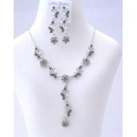 Vintage Jewelry Set Adorned w/ Brilliant Jet Crystals