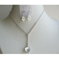 Bridal Bridemaids Clear Simulated Crystals Necklace Set Jewelry  