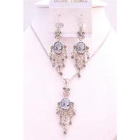 Comeo Pendant Necklace & Earrings Dangling Earrings Set Grey Cameo Lady Photo Jewelry Set