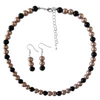 Wedding Gift Jewelry Champagne & Black Pearls Cheap Jewelry Excellent Quality