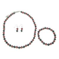 Red And Black Crystals Complete Set Wedding Chinese Black Red Crystals Under  Jewelry Gift Affordable Necklace Set