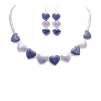 Romantic Jewelry Gift Jewelry Set Affordable Hearts Pendant & Earrigs Set
