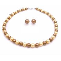 Pearls Stud Earrings Jewelry Set Latte Pearls & Yellow Pearls Unbeatable Inexpensive Jewelry
