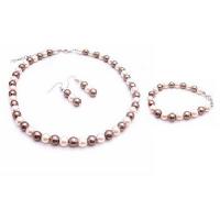 Fashion Jewelry For Every Bridemaids In Bronze/Ivory Complete Set