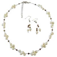 Looking For Affordable Jewelry At Fashion Jewelry For Everyone Ivory Pearls/Smoked Topaz Crystals