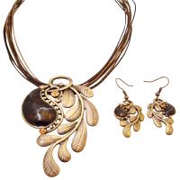 Creative Jewlery In Brass With Brown Stone Embedded Party Wear Jewelry