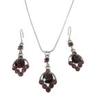 Affordable Gifts Jewelry Amethyst Crystals Dangling Earring Round Pendant with Silver Chain