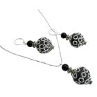 Gift Ethnic Jewelry Handmade Beads Necklace Earrings Set