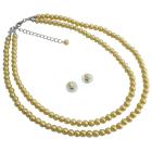 Bridal Collection Customize In Your Color Length Yellow Pearl Jewelry Set