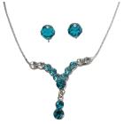 Glamorous Jewelry For Prom Or Graduation Party Dazzling Blue Zircon Crystal