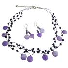 Amethyst Fabulouse Necklace Set Purple Shall Amethyst Nuggets & Fancy Beads Jewelry Set