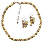 Latte Pearls and Yellow Pearl Necklace sets Stunning Bridal Briedemaids Inexpensive
