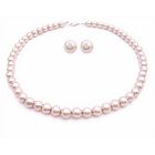 Bridal Shower Gifts Pearl Jewelry Champagne Pearl Necklace Set