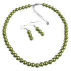 Shop Cheap Jewelry Inexpensive Wedding Pearl Pistachul Necklace Set