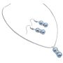 Cool Blue Jewelry w/ Silver Rondells Spacer Jewelry Set