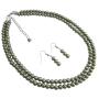 Meaningful Gifts Party Favors Wholesale Green Pearls Necklace Set