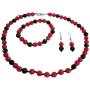 Holiday Gifts Idea Gorgeous Jewelry Red Black Beads