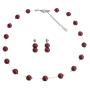 Perfect Wedding Jewelry Apple Red Pearls Floating Illusion Necklace Post Earrings