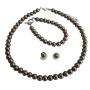 Wedding Brown Pearls Complete Set Exclusive Hancfrafted Affordable Jewelry