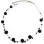 Jet Crystal Jewelry Set Swarovski Affordable Necklace Set with Agate Glass Beads Floating Necklacec Set