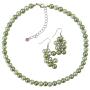 Honeydew & Green Wedding Jewelry Set Affordable Necklace Earrings Set