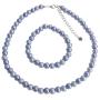 Wedding BridesmaidCheap Affordable Jewelry In Lilac And Victorian Lilac Necklace & Stretchable Bracelet Set