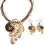 Creative Jewelry In Brass w/ Brown Stone Embedded Party Wear Jewelry