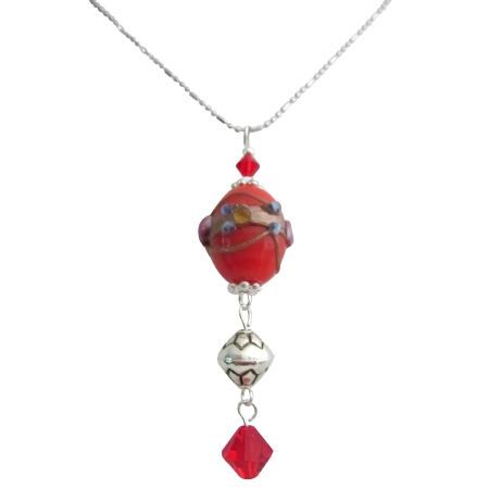 Beautiful Gift Stunning Handmade Bead Dangling Necklace