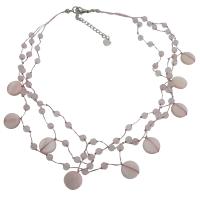 Cool Light Pink Shell Necklace Fancy Pink Beads Necklace 