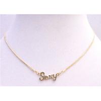 Sexy Pendant Decorated w/ Cubic Zircon Gold Chain Necklace 
