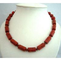 Genuine Coral Red Cylindrical Beads New & Latest Beads Handcrafted Fine Jewelry Necklace
