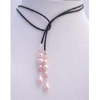 Rosaline Pearls Customize Lariat Necklace Swarovski Rosaline Teardrop Necklace Rosaline Crystals Lariat Necklace 