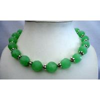 Handcrafted Artisan Designed Genuine Multi Faceted Green Agate 18mm Bead 