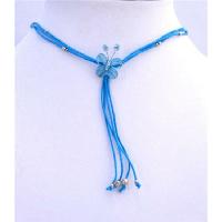 Blue Sexy Butterfly Necklace w/ Beautiful Tassel Necklace
